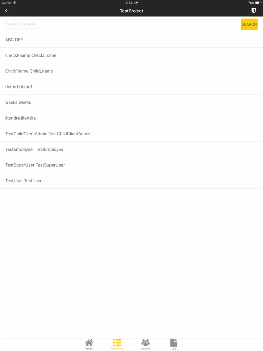 Tangkapan layar DBA Punchcard iPad 