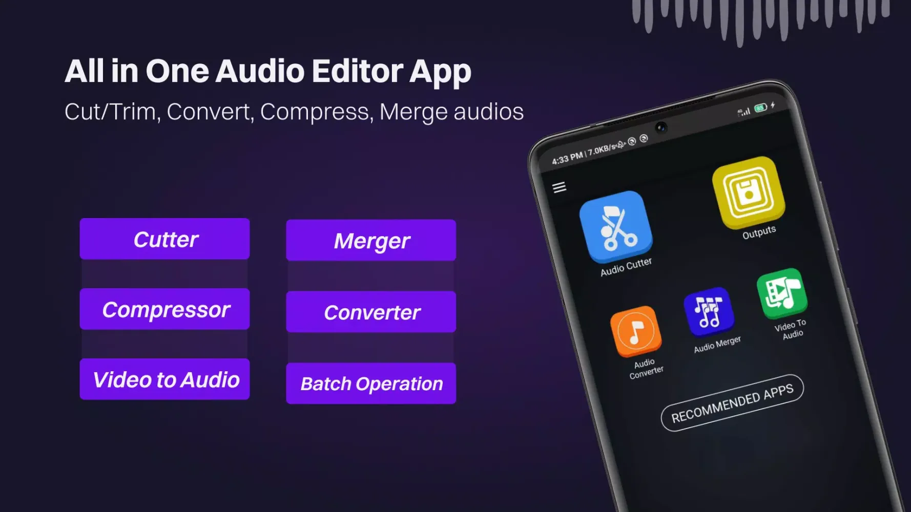 ภาพหน้าจอของ MP3 Cutter, Converter & Merger