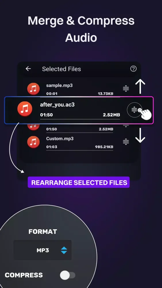 ภาพหน้าจอของ MP3 Cutter, Converter & Merger
