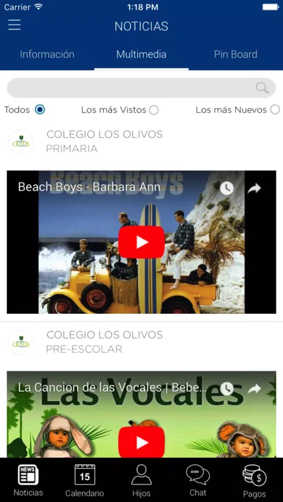 Captures d'écran de Colegio Los Olivos
