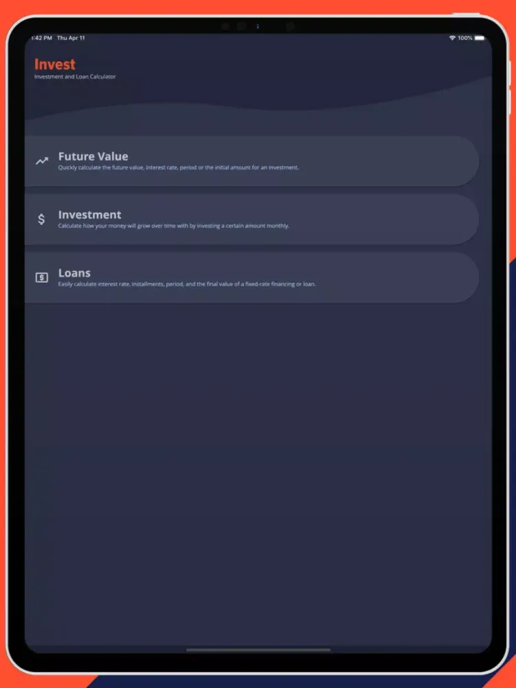 Captures d'écran de Financial Calculator Invest iPad 