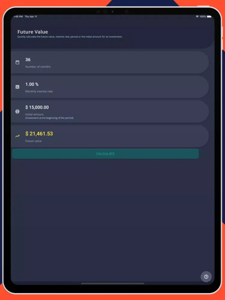 Captures d'écran de Financial Calculator Invest iPad 