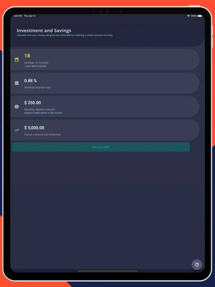 Captures d'écran de Financial Calculator Invest iPad 