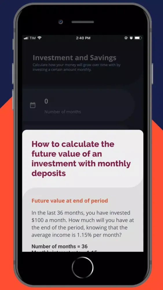 Captures d'écran de Financial Calculator Invest