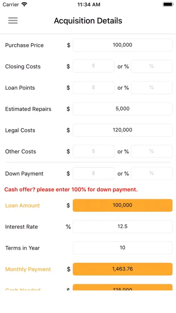 Investment Property Calculator スクリーンショット