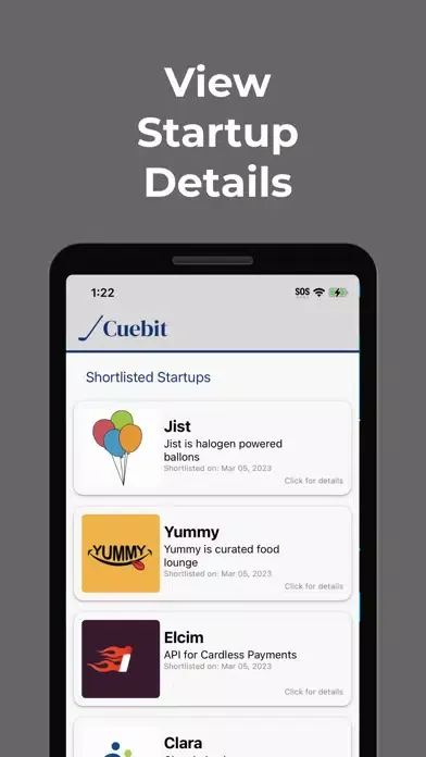 Capturas de tela do Cuebit - Startup Deal Flow