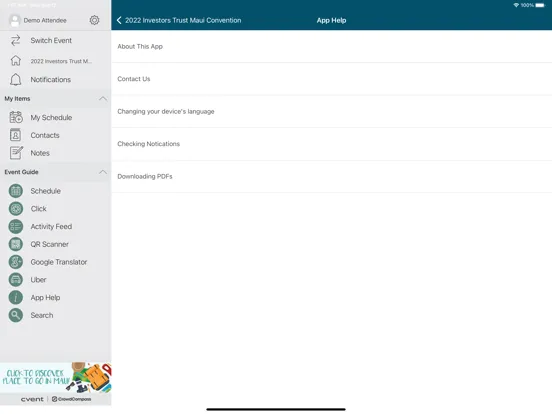 Investors Trust Convention App iPad  Ekran Görüntüleri