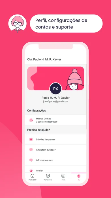 Tangkapan skrin Lia - Assistente Financeira