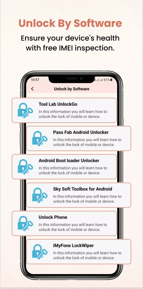 Ảnh chụp màn hình của Unlock Phone - Device info