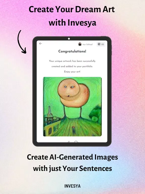 Ảnh chụp màn hình của Invesya - Dream Art Generator iPad 