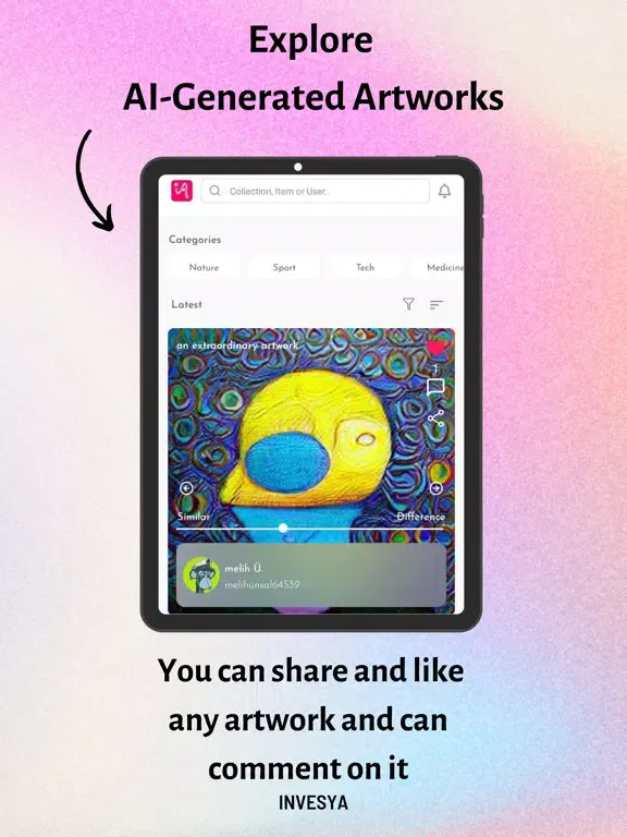 Ảnh chụp màn hình của Invesya - Dream Art Generator iPad 