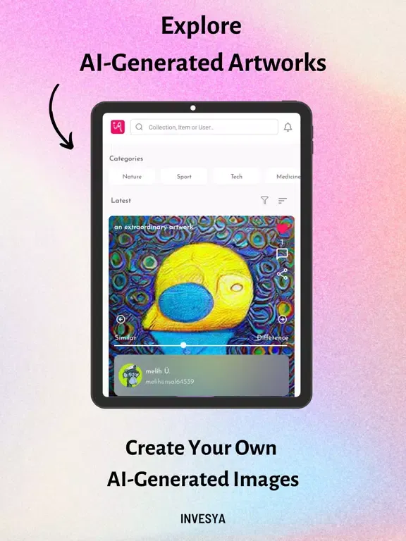 Ảnh chụp màn hình của Invesya - Dream Art Generator iPad 