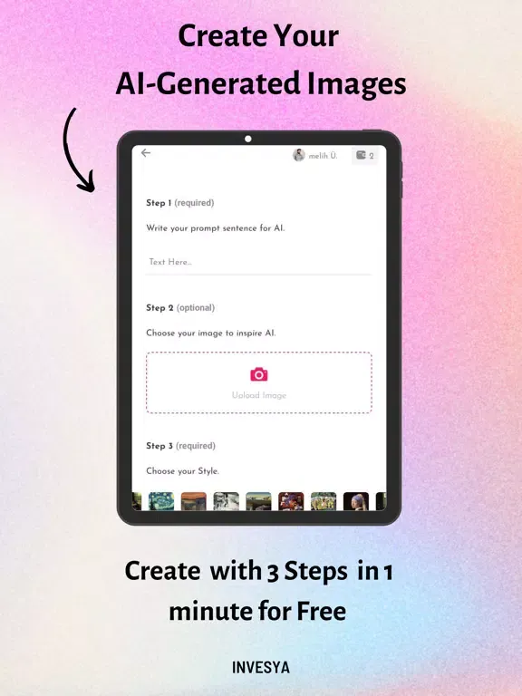 Ảnh chụp màn hình của Invesya - Dream Art Generator iPad 