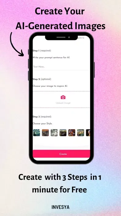 Ảnh chụp màn hình của Invesya - Dream Art Generator