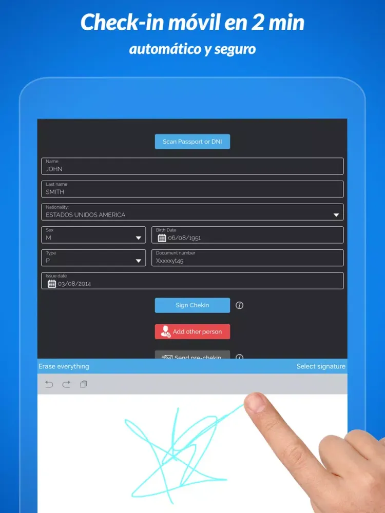 Ảnh chụp màn hình của Chekin - Gestión de Huéspedes iPad 