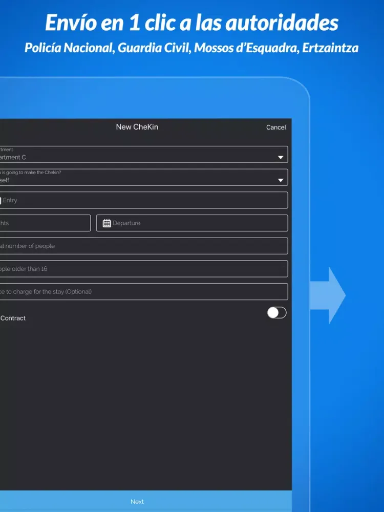 Ảnh chụp màn hình của Chekin - Gestión de Huéspedes iPad 