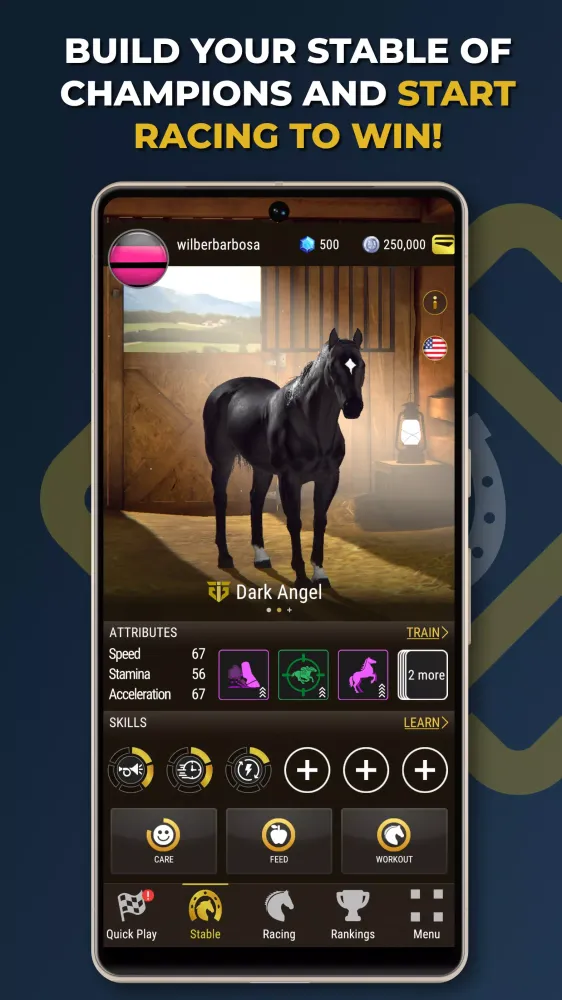 Tangkapan layar Owners Club - AI Horse Racing