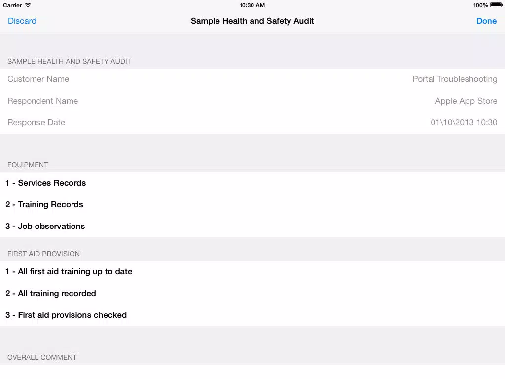 Capturas de tela do DNA Console iPad 