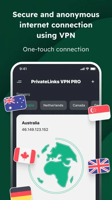 Tangkapan layar PrivateLinks VPN PRO