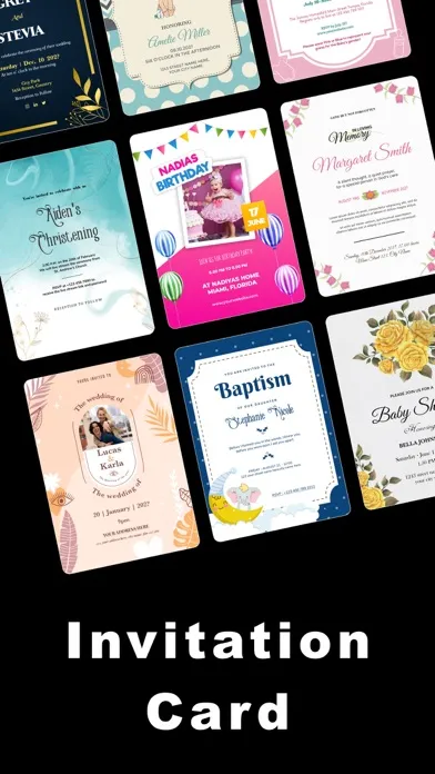 Capturas de tela do Invitation Maker-RSVP,Greeting