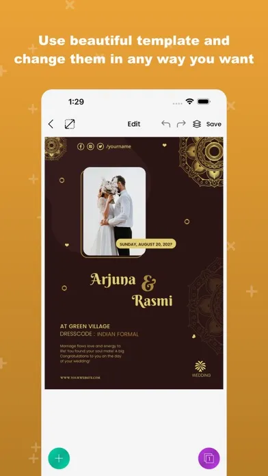 Capturas de tela do Invitation Maker-RSVP,Greeting