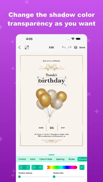 Capturas de tela do Invitation Maker-RSVP,Greeting