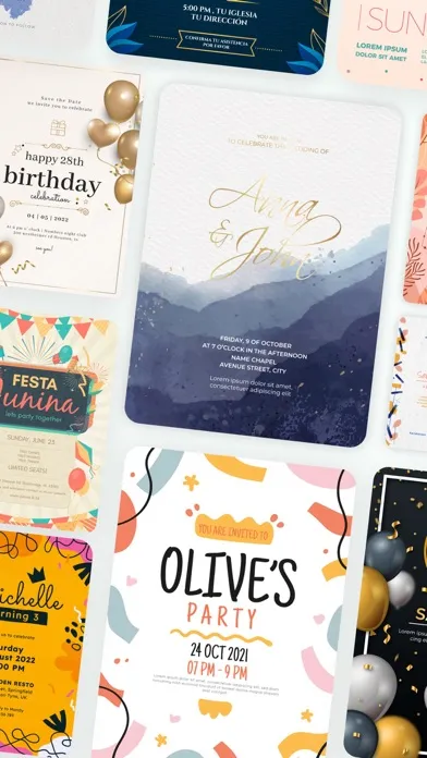 Capturas de tela do Invitation Maker: Poster, Card