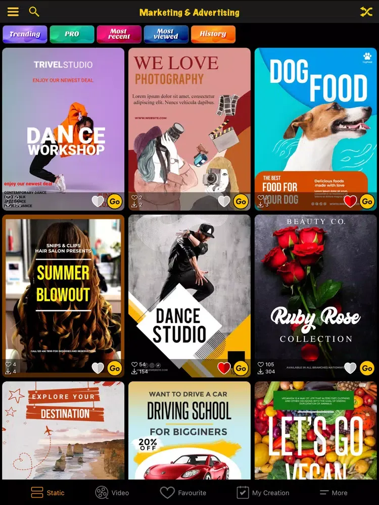Digital Video Invitation Maker iPad  Ekran Görüntüleri