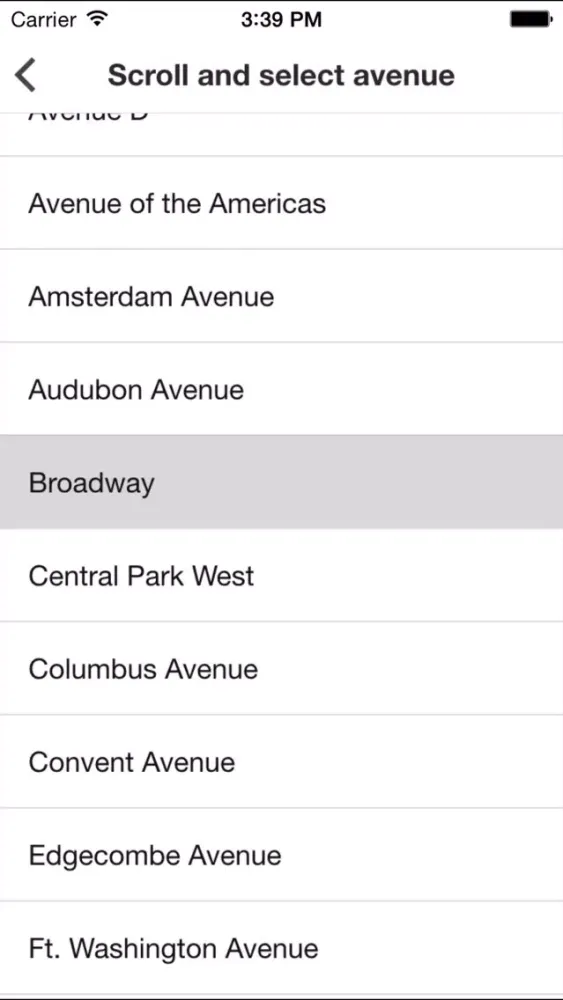 Captures d'écran de NYC Cross Street Locator