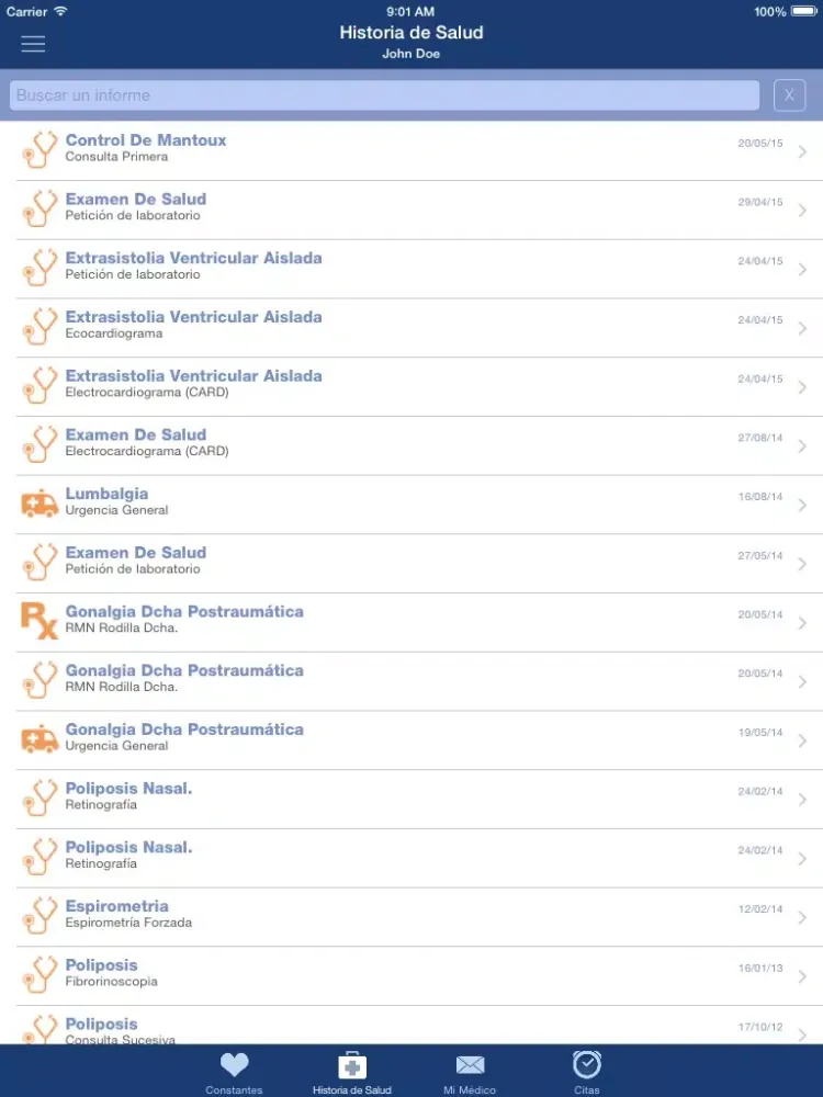 ภาพหน้าจอของ Mi Historia de Salud iPad 