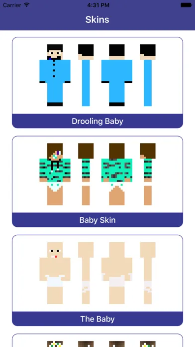 ภาพหน้าจอของ Baby Skins for Minecraft PE - Boy & Girl Skinseed