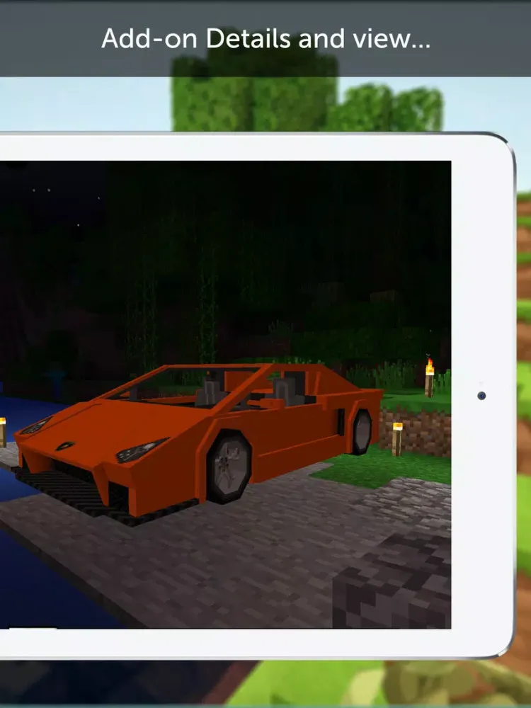 Sports Cars AddOn for Minecraft Pocket Edition iPad  Ekran Görüntüleri