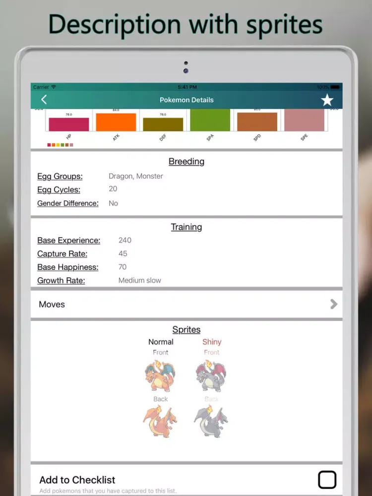 Dex for Pokedex - Dexter of Pokédex for Pokémon iPad  Screenshots