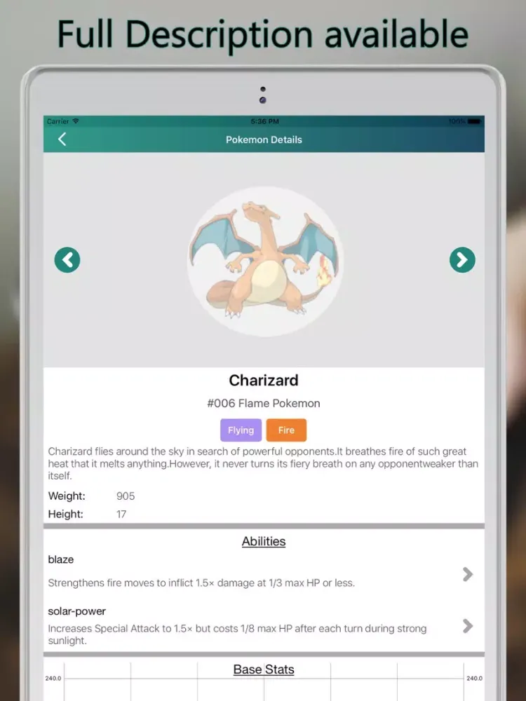 Dex for Pokedex - Dexter of Pokédex for Pokémon iPad  Screenshots