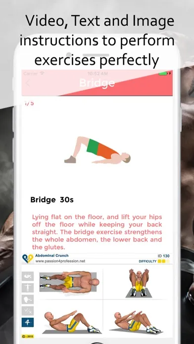 Captures d'écran de Ab Workout 30 Day Ab Challenge