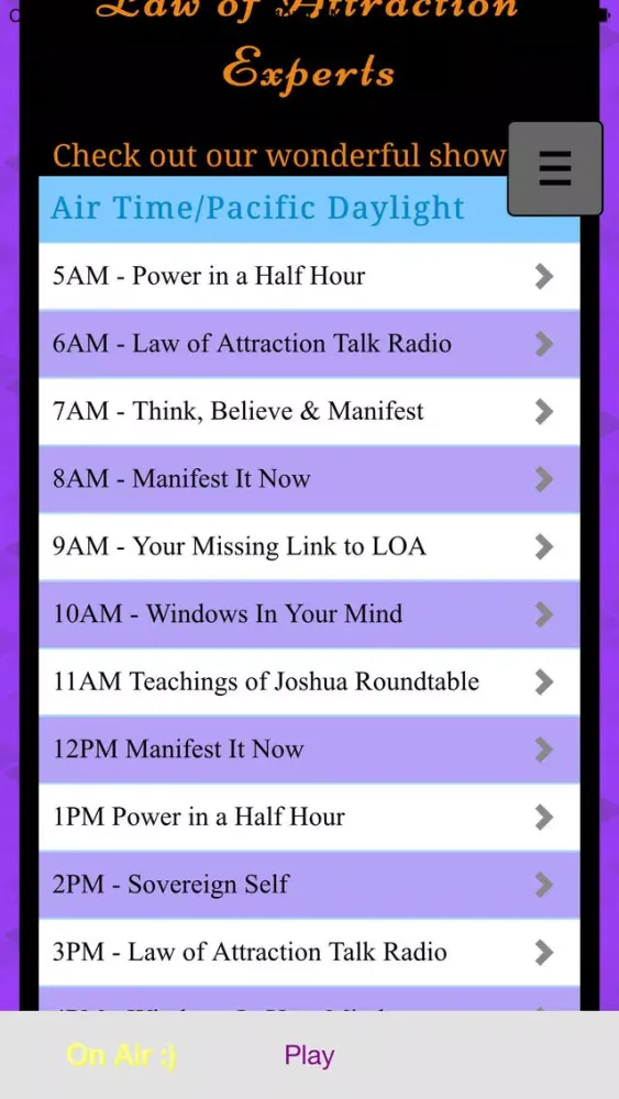 Screenshot di LOA Radio Network