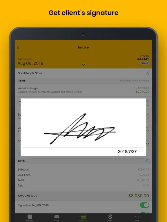 Invoice Bee Estimate Maker 2Go iPad  Screenshots