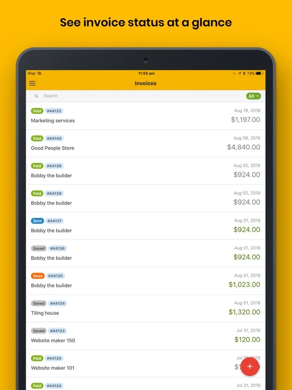 Invoice Bee Estimate Maker 2Go iPad  Screenshots