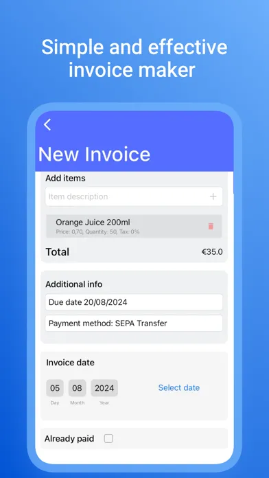 Fatturo - Easy Invoice سکرین شاٹس