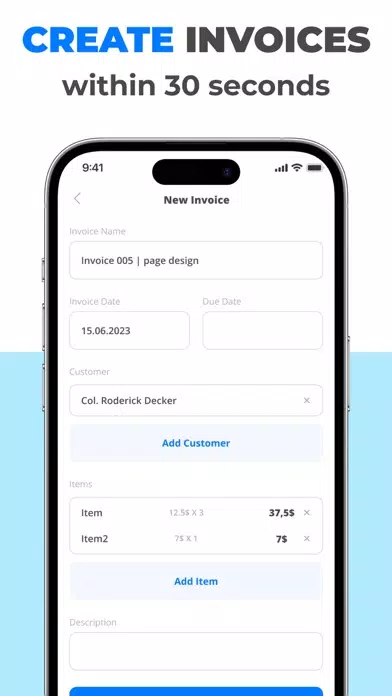 the invoice maker х invoices سکرین شاٹس