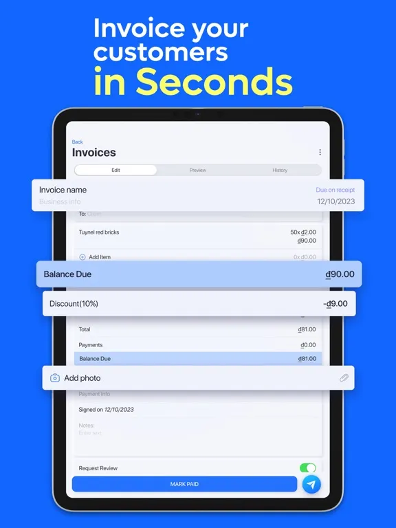 Скриншоты Invoices - Estimates Generator iPad 