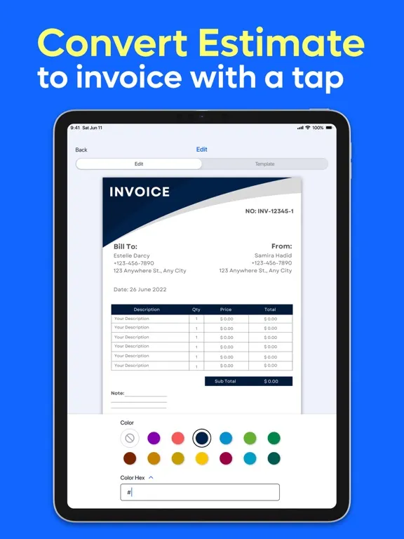 Скриншоты Invoices - Estimates Generator iPad 