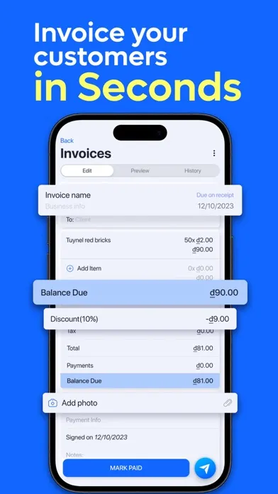Скриншоты Invoices - Estimates Generator