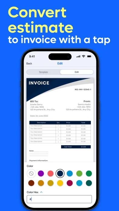 Скриншоты Invoices - Estimates Generator
