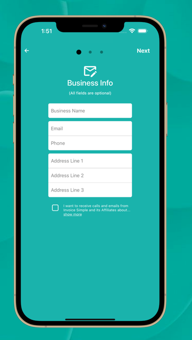Tangkapan layar INVOICE SIMPLE