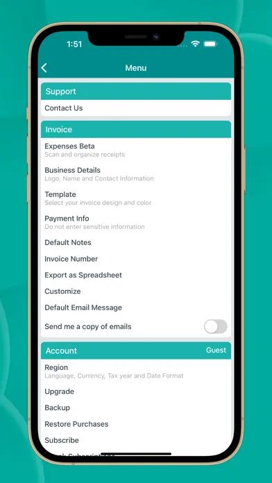 ภาพหน้าจอของ INVOICE SIMPLE