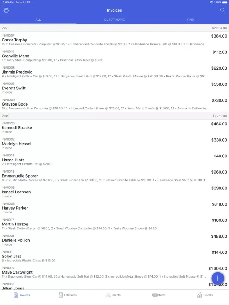 Invoice Simple Lite iPad  Ekran Görüntüleri
