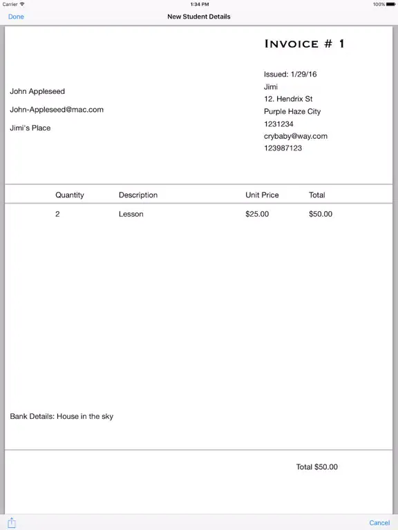 Capturas de pantalla de Invoice Small Business iPad 