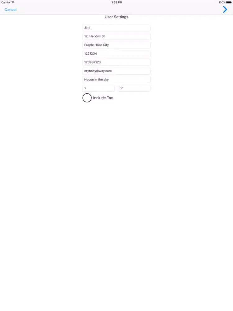 Invoice Small Business Lite iPad  স্ক্রিনশট