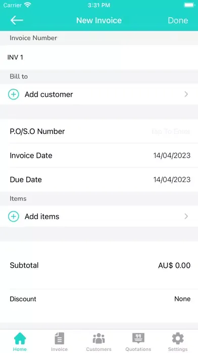 Screenshot di Invoice & Recover